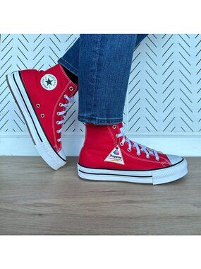 Converse Chuck Taylor EVA Lift Hi Platform 6 Big Kids Shoes Red Sneaker A08425C